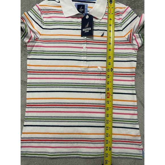 Nautica Jeans Co. Women's Stripe Polo Shirt Size Small NWT - Picture 7 of 12